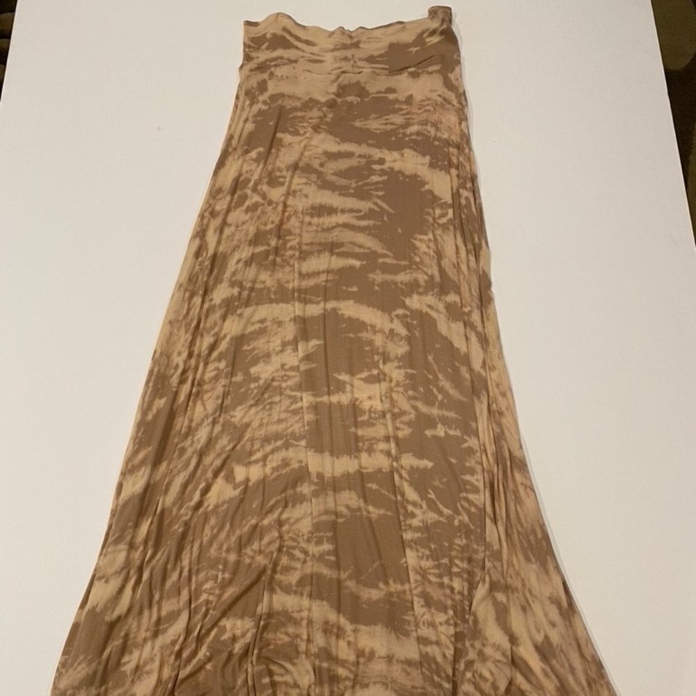 Rachel Pally tan / cream tie dye maxi skirt S/M/L